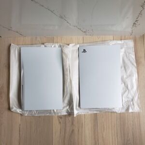 Sony PlayStation 5 Console Covers Disc Edition White Replacement Faceplates OEM